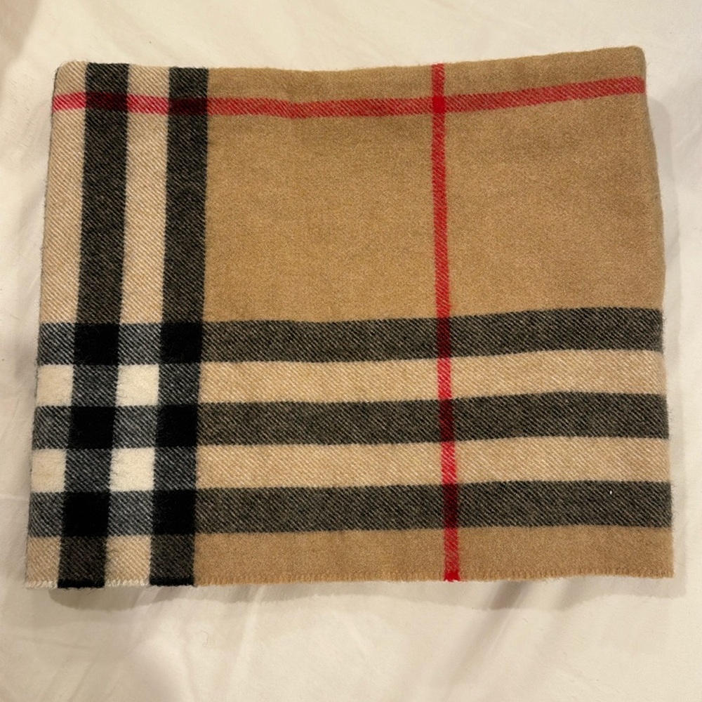 Kids Burberry checked cashmere scarf
